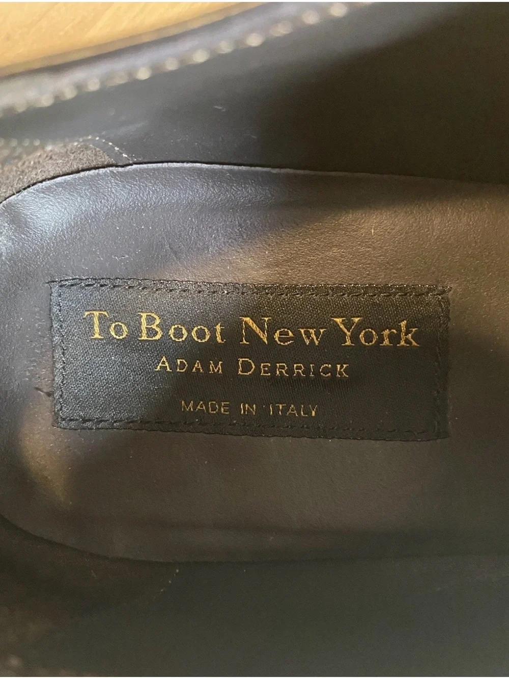 To Boot New York Adam Derrick Mens Black Wingtip Oxford Dress Shoes Italy 11.5